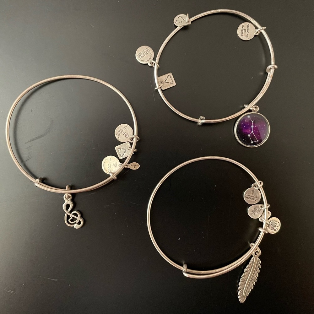 Alex and Ani bundle of 3 bracelets